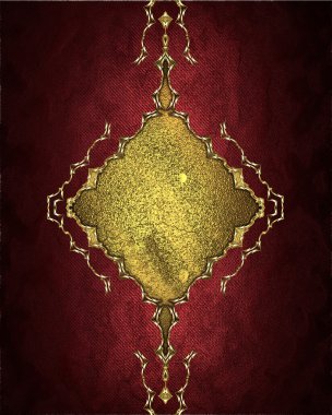Red background with a gold pattern. Element for design. Template for design. copy space for ad brochure or announcement invitation, abstract background.