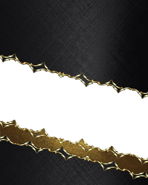 Black background with gold ornaments for design. Element for design. Template for design. copy space for ad brochure or announcement invitation, abstract background. — Zdjęcie stockowe