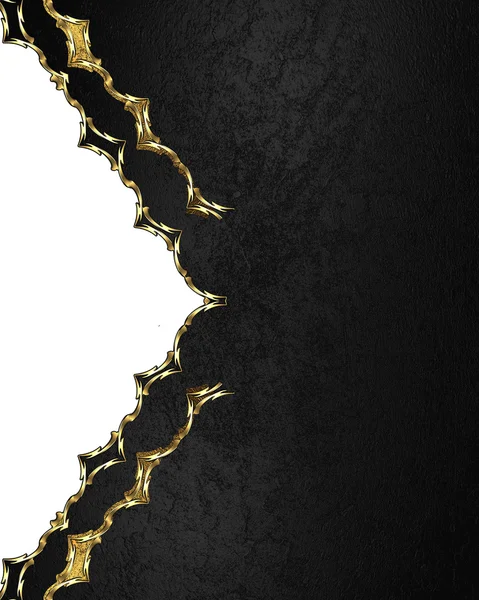 Black texture with cut and decoration at the edges. Element for design. Template for design. copy space for ad brochure or announcement invitation, abstract background. — ストック写真