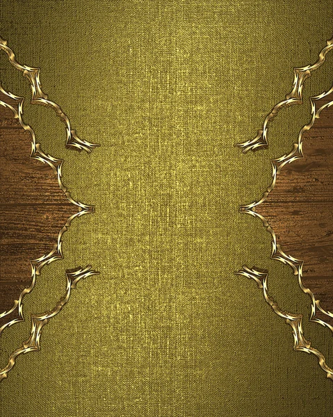 Texture in oro con ornamenti ai bordi. Elemento per il design. Modello per il design. copia spazio per brochure pubblicitaria o invito all'annuncio, sfondo astratto . — Foto Stock