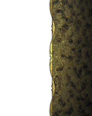 Abstract dark background with a gold ornament. Element for design. Template for design. copy space for ad brochure or announcement invitation, abstract background.