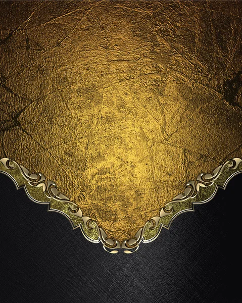 Abstract gold background with a black bottom. Element for design. Template for design. copy space for ad brochure or announcement invitation, abstract background. — Φωτογραφία Αρχείου