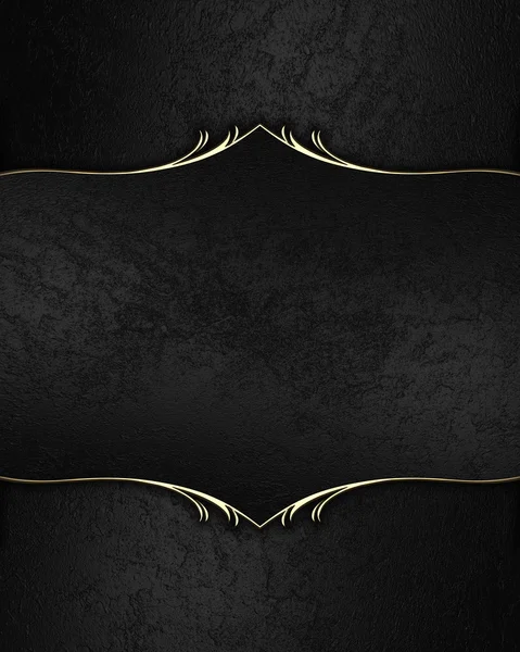 Black velvet frame with gold. Element for design. Template for design. copy space for ad brochure or announcement invitation, abstract background. — 图库照片