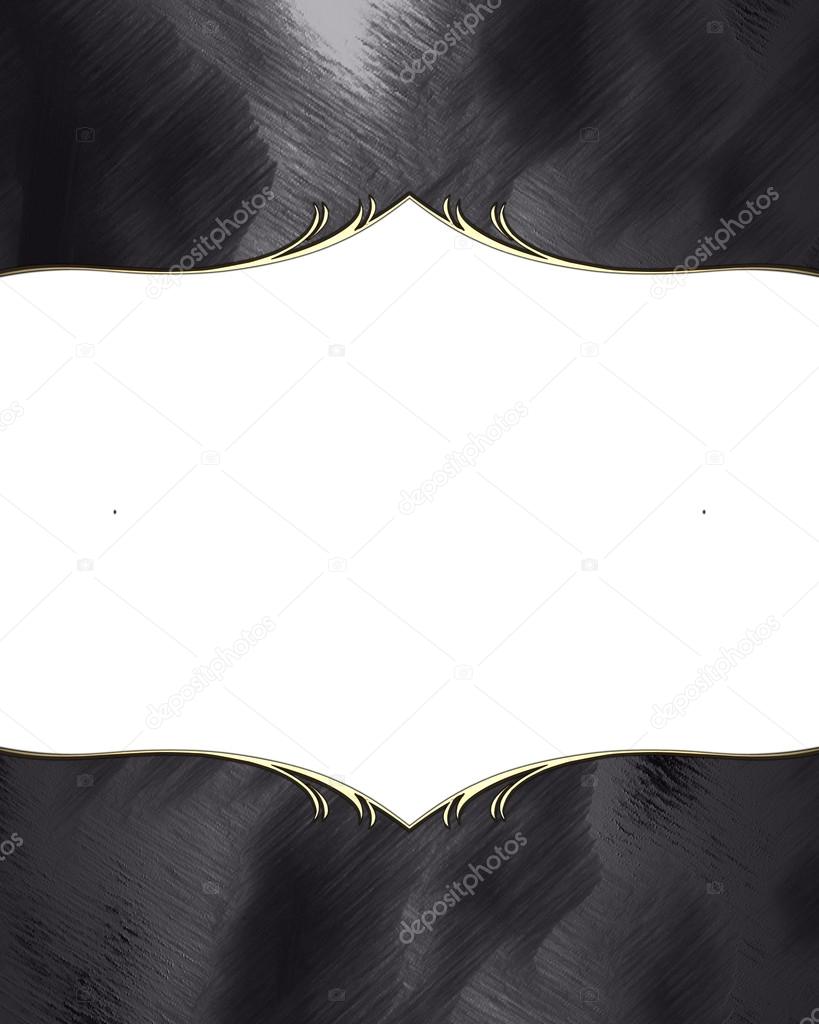 Black abstract frame with gold edges. Element for design. Template for design. copy space for ad brochure or announcement invitation, abstract background.