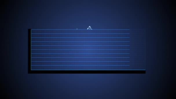 O valor real do aquecimento global com uma previsão para 2020. O cronograma de mudança de temperatura no chão. Aquecimento global — Vídeo de Stock