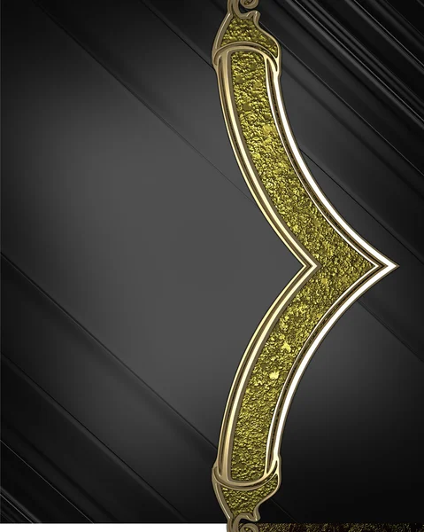 Golden decoration on a black background. Element for design. Template for design. copy space for ad brochure or announcement invitation, abstract background. — Φωτογραφία Αρχείου