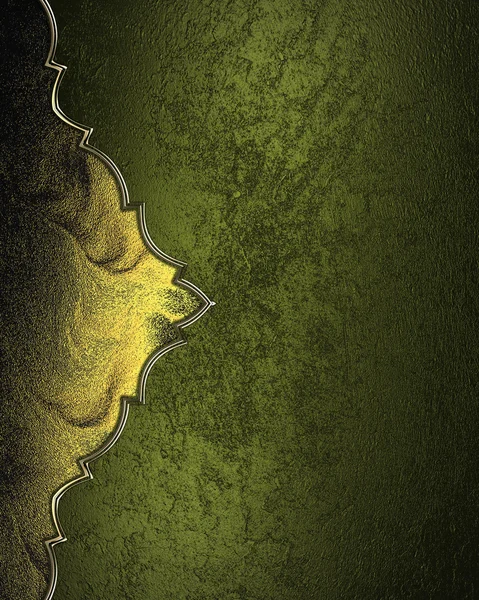 Fondo verde abstracto con un recorte de oro. Elemento para el diseño. Plantilla para diseño. espacio para la copia de anuncio folleto o anuncio invitación, fondo abstracto . — Foto de Stock