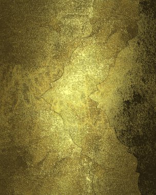 Grunge golden texture with gold ribbon. Element for design. Template for design. copy space for ad brochure or announcement invitation, abstract background.