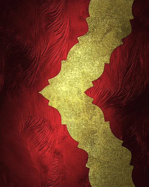Red pattern with gold pattern of the belt. Element for design. Template for design. copy space for ad brochure or announcement invitation, abstract background. — Stok fotoğraf