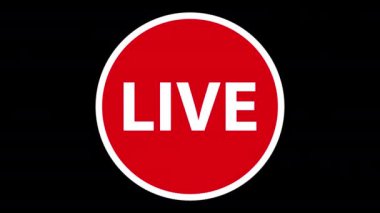 Şeffaf Arkaplanda Canlı Canlandırma Simgesi Yayın