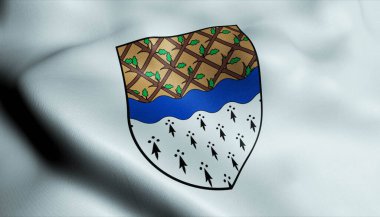 Muine Bheag 'ın İrlanda bayrağının 3D görüntüsü