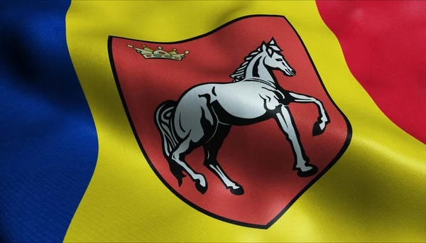Illustration Vinka Rumänien County Flagga Iasi — Stockfoto