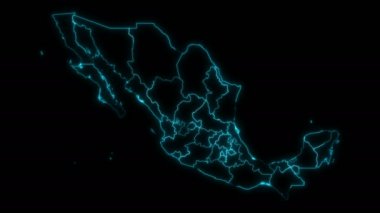 Eyaletlerle Meksika 'nın Animasyon Haritası
