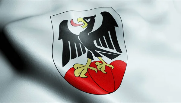 Illustration Einer Schwenkenden Schweizer Regionalflagge Von Aarberg — Stockfoto