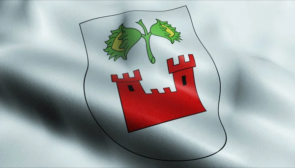 Εικονογράφηση Κυματίζοντας Σημαία Της Ελβετίας Περιοχή Του Croglio — Φωτογραφία Αρχείου