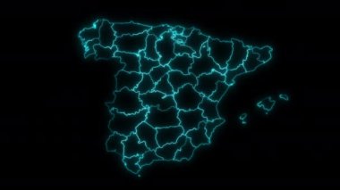 İl İle İspanyanın Canlandırılmış Taslak Haritası