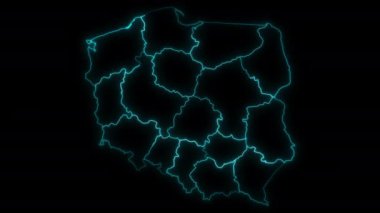 Polonya 'nın vilayetlerle Canlandırılmış Taslak Haritası