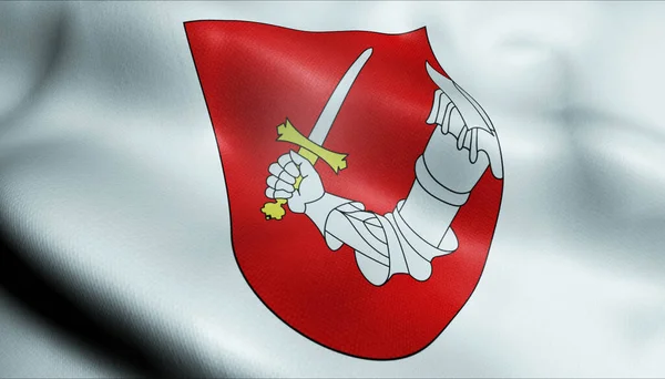 Εικονογράφηση Ενός Κυματίζει Σημαία Της Πόλης Της Ελβετίας Riva San — Φωτογραφία Αρχείου