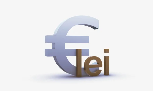 Exchange Rating Dollar Romanian Leu Isolated White Background — Stock Photo, Image