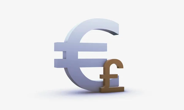 Exchange Rating Dollar Pounds Sterling Isolated White Background — Stock Photo, Image