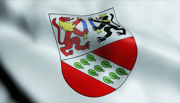 Illustration Une Ville Suisse Agitant Drapeau Zollikofen — Photo