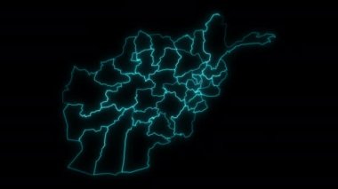 Vilayetlerle Afganistan 'ın Animasyon Haritası