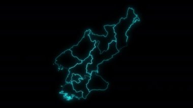 Eyaletlerle Kuzey Kore 'nin Animasyon Haritası