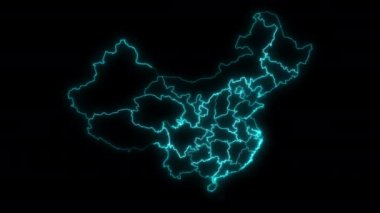 Eyaletlerle Çin 'in Animasyon Ana Hattı Haritası