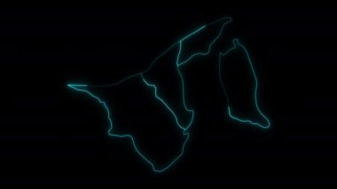 Brunei Dağıtımlı Animasyon Çizgisi Haritası