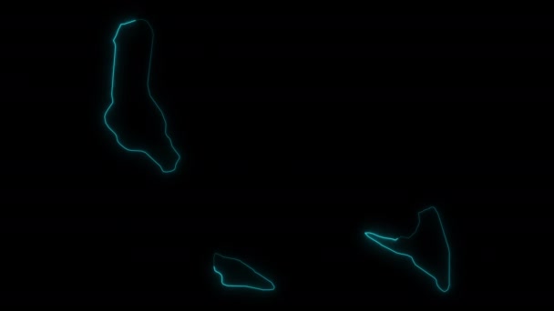 科摩罗群岛明亮的动画轮廓摘要 — 图库视频影像