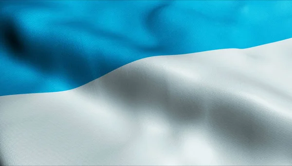 Illustration Waving Estonian City Flag Viljandi — Stockfoto