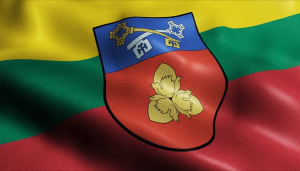 Ilustración Una Bandera Lituana Salcininkai — Foto de Stock