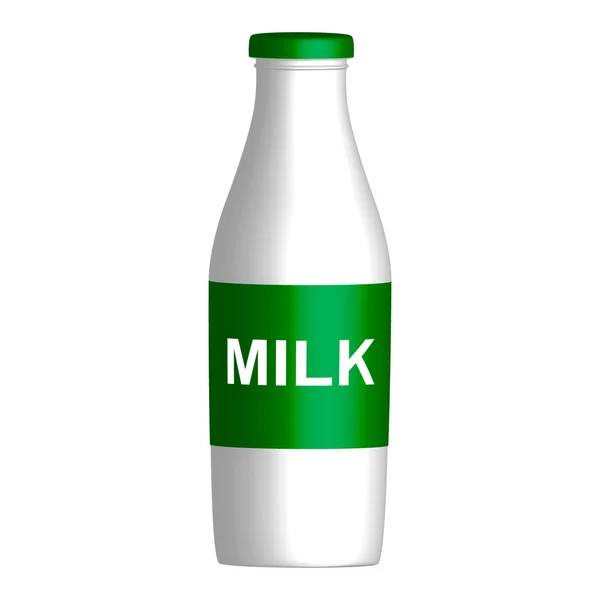 The milk in the bottle — Stock Vector