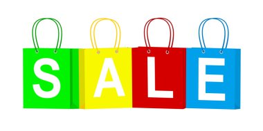 Satılık renkli etiket