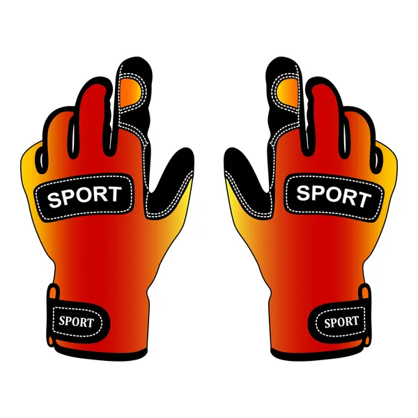 Sports gloves in the vector — Stock Vector