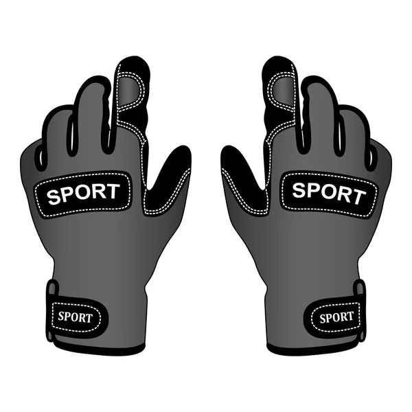 Guantes deportivos en el vector — Vector de stock