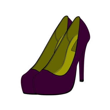 vektör kadın ayakkabı