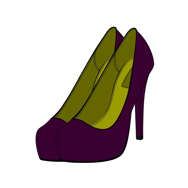 Zapatos femeninos en vector — Archivo Imágenes Vectoriales