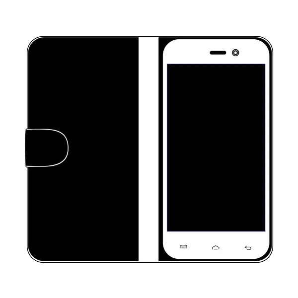 Le smartphone est dans un boîtier en vecteur — Image vectorielle