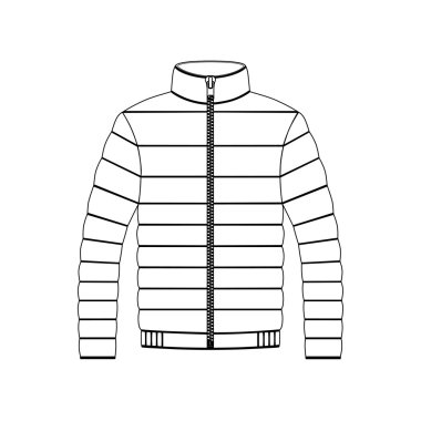 Beyaz arka plan üzerinde vektör ceket