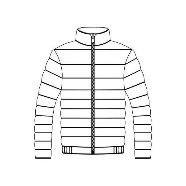 Chaqueta en vector sobre fondo blanco — Vector de stock