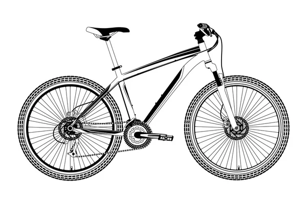 Vector bicicleta de montaña — Vector de stock
