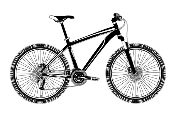 Vector bicicleta de montaña — Vector de stock