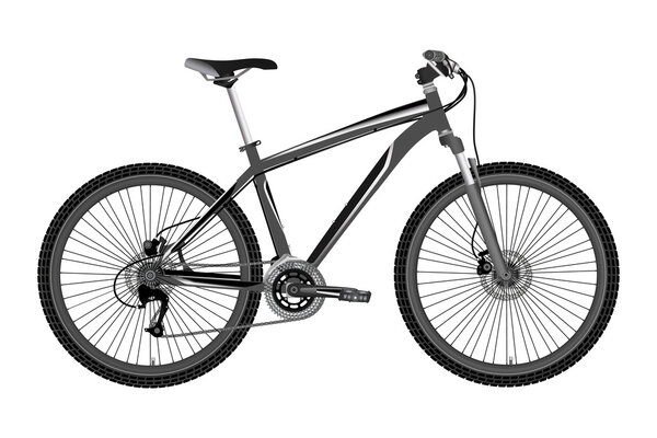 a Bicycle vector on a white background