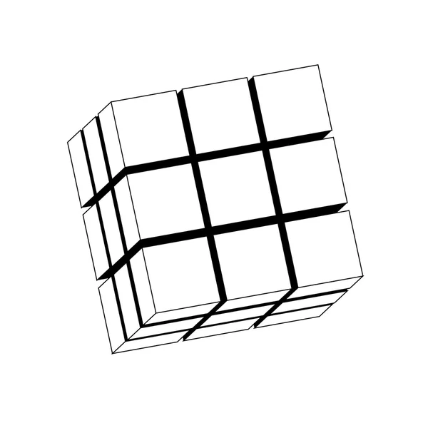 Der Rubik 's Cube im Vektor — Stockvektor