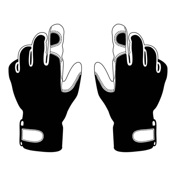 Taktische Handschuhe Für Outdoor Aktivitäten Vector Warme Sporthandschuhe Vector Winterhandschuhe — Stockvektor