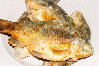 Kızarmış balık sazan balığı. Kızarmış sazan..