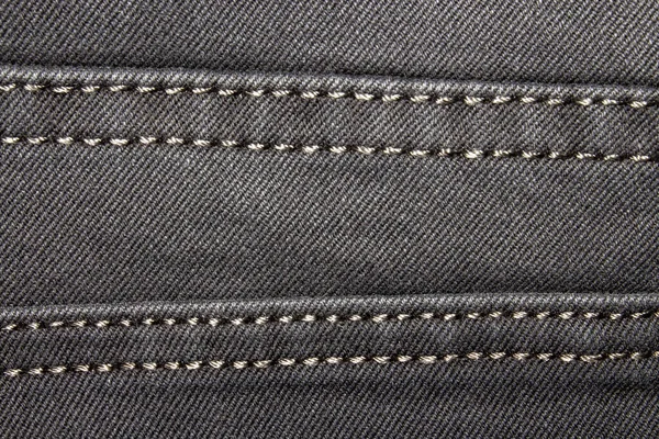 Tekstura Gęsty Dżinsowy Materiał Kolorze Czarnym Tło Czarnych Jeans Tło — Zdjęcie stockowe