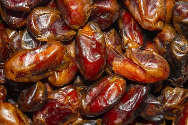 Dried Dates Background Top View Background Ripe Dried Dates — Stock Photo, Image