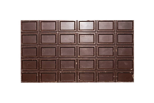 Milk Chocolate Bar Isolated White Background Top View Milk Chocolate — Stock Photo, Image